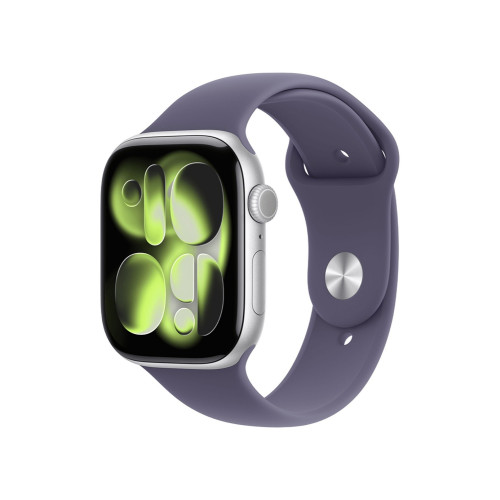Apple Watch Series 11 GPS 46mm Silver Alu. Case w. Purple Fog S. Band - M/L (MEVA4) б/у